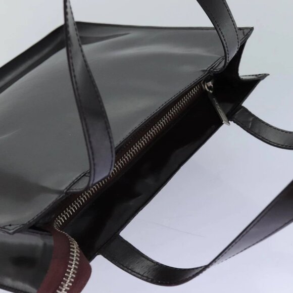 CHANEL COCO Mark Hand Bag Enamel Brown CC - Picture 7 of 15